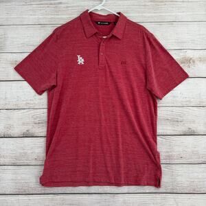 Travis Mathew Los Angeles Angels Heater Polo Shirt Mens Large Red